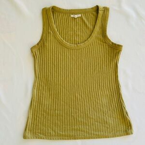 NWOT Maurices Small Avocado Green Ribbed Knit Tank Top Vest Sweater Style